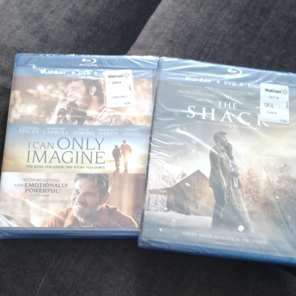 2 new blu-ray movies....I can only imagine.... The Shack